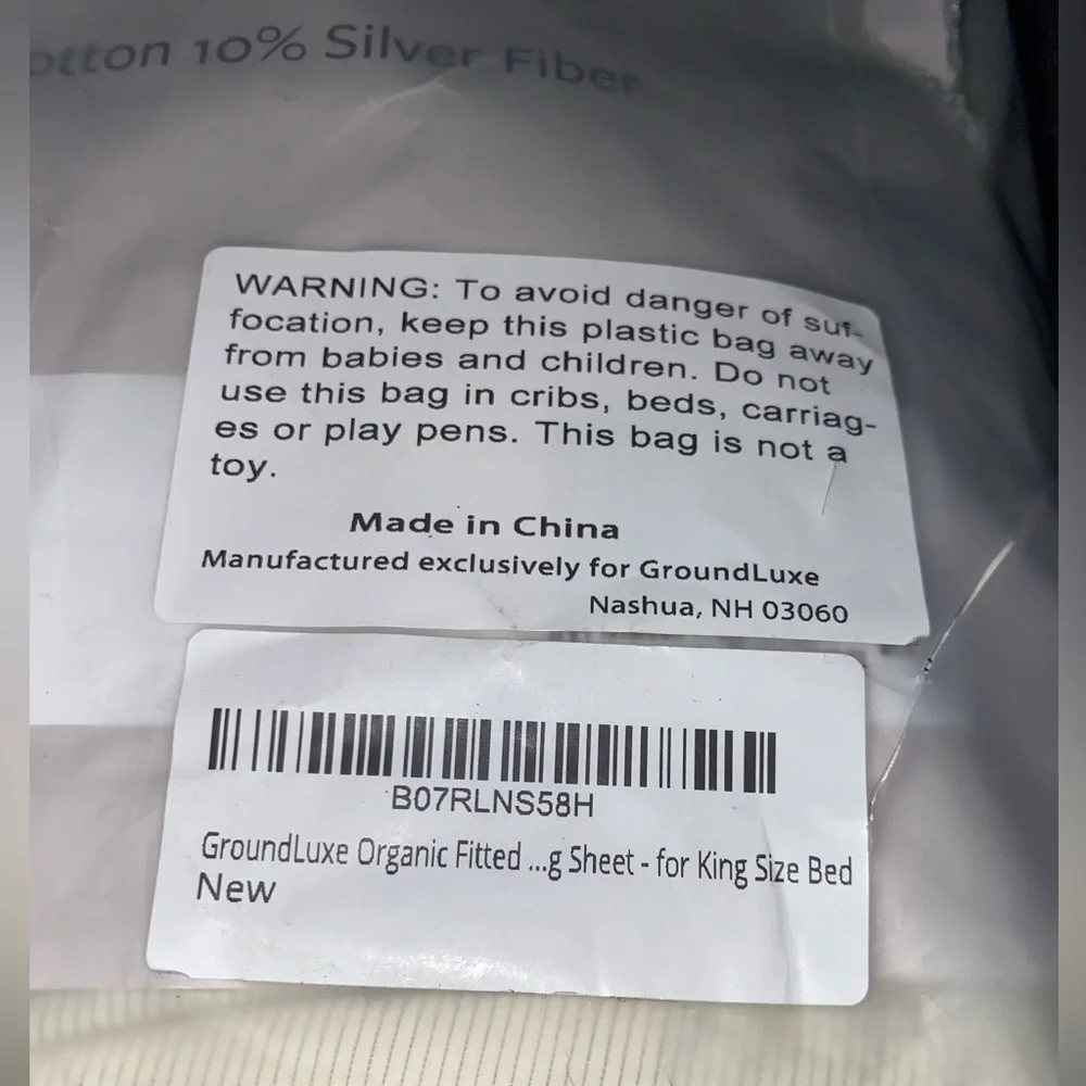 GroundLuxe Organic Cotton Fitted Sheet for King bed - Grounded Sheet - Beige